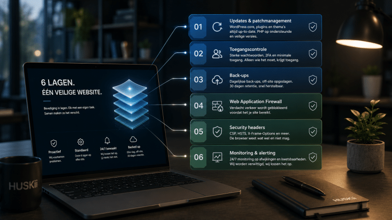 Website security in 2026: de zes lagen die elke site nodig heeft
